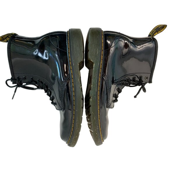 Dr. Martens Junior 1460 J Patent Leather Combat Boots Size 4 M / 5 L GUC 7482 - Picture 4 of 15